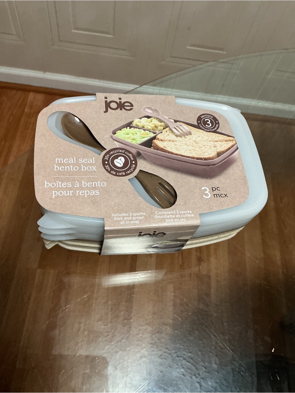 Brand NewJoie Meal Seal Bento Boxes with Lids and Sporks, BPA Free, Set of 3 New - Picture 2 of 4